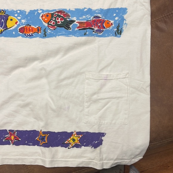Vintage fish tshirt by where abouts women size XXL - Picture 2 of 5